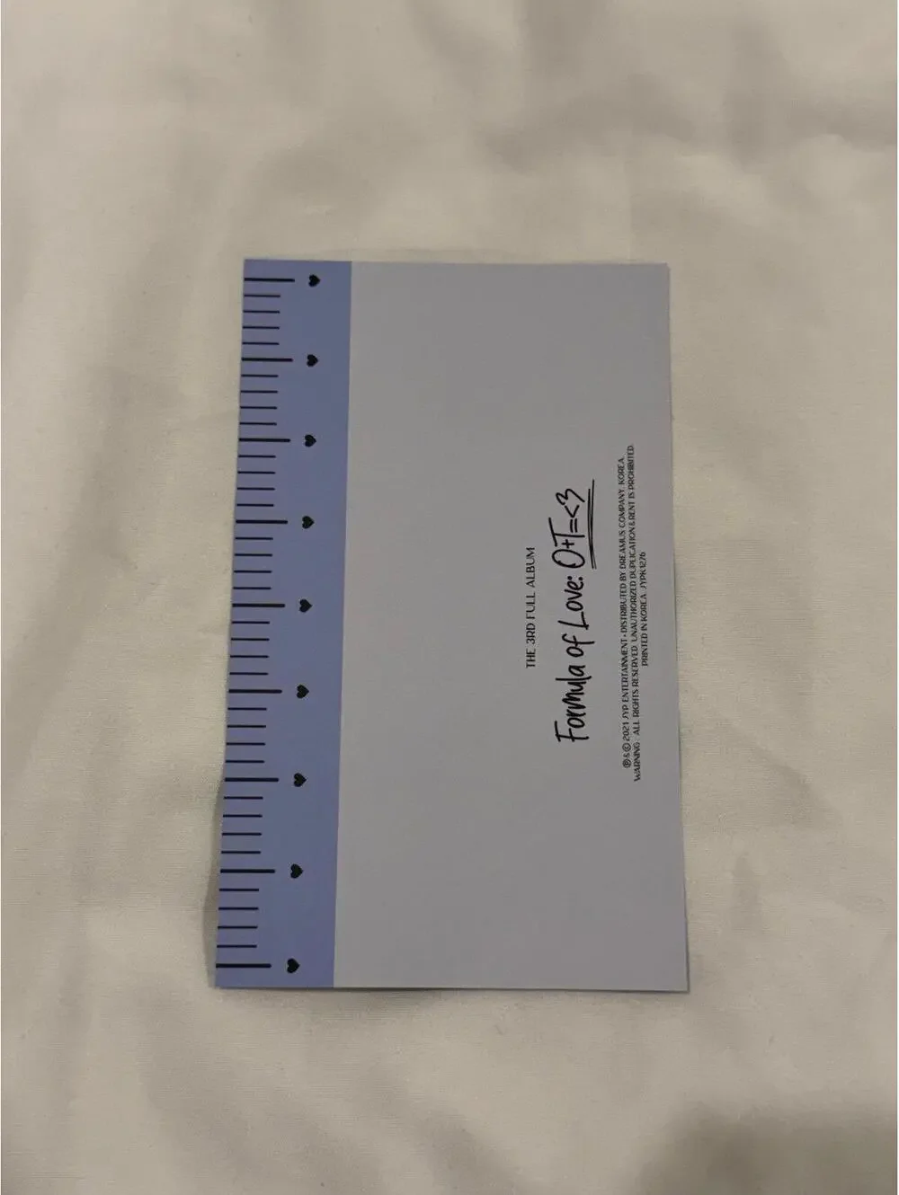 Twice Jihyo FORMULA OF LOVE Target Exclusive Ruler Postcard